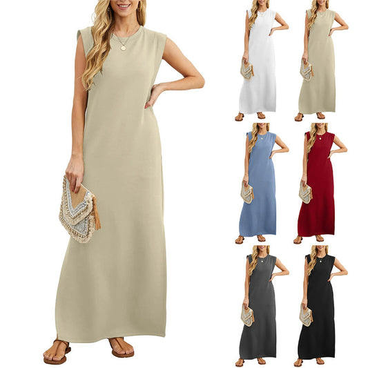 🔥2025 NEW SALES - 50% OFF🔥Women Loose Split Wrinkle-Free Long Dress🌿