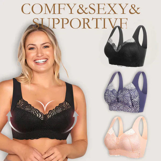 🔥Hot Sale 49% OFF💝✨Ultimate Lift Stretch Full Shape Seamless Lace Bra (3 PCS)