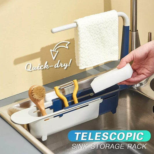 🔥Last Day Promotion 49% OFF🔥🔥Kitchen Updated Telescopic Sink Storage Rack💕