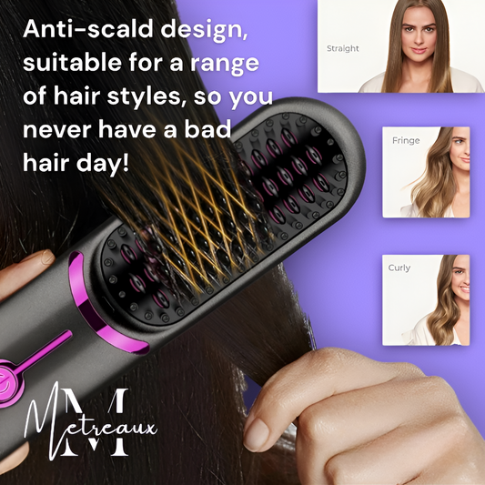🔥🎄Christmas Hot Sale 50% Off💁♀️Wireless Ceramic Heating Hair Straightening Comb💇♀️