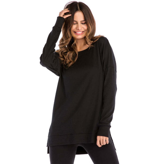 đ„Autumn Hot Sale 49% OFFđWomen's Long Sleeve Side Slit Loose Tops