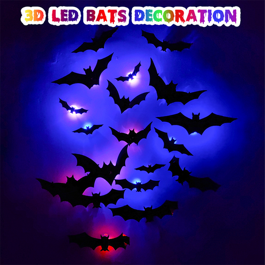 🎁Halloween promotion 50% OFF🎃Halloween 3D Bat LED Wall Light Decor🦇