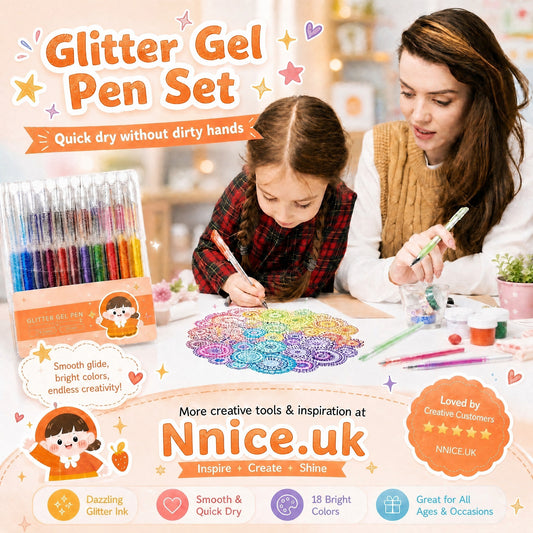 ⏰LAST DAY SALE ONLY ￡6.99!!✨50K+ SOLD!🎁Glitter Gel Pen Set