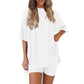 💕Last Day Promotion 49% OFF🔥Casual Oversized 2-Piece Lounge Set with Crewneck & Split Hem