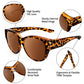 🎉LIMITED SALE: ONLY ￡6.99!!😎UV400 Protection Fit Over Glasses Sunglasses