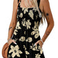 ⏰Hot Sale 50% Off💃Women's Summer Square Neck Sleeveless Loose Casual Short Smocked Romper