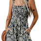 ⏰Hot Sale 50% Off💃Women's Summer Square Neck Sleeveless Loose Casual Short Smocked Romper