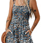 ⏰Hot Sale 50% Off💃Women's Summer Square Neck Sleeveless Loose Casual Short Smocked Romper