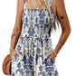 ⏰Hot Sale 50% Off💃Women's Summer Square Neck Sleeveless Loose Casual Short Smocked Romper