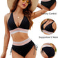 💖2026 Summer Sale 49% OFF👙High Waisted Tummy Control Color Block Bikini Sets