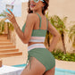 💖2026 Summer Sale 49% OFF👙High Waisted Tummy Control Color Block Bikini Sets