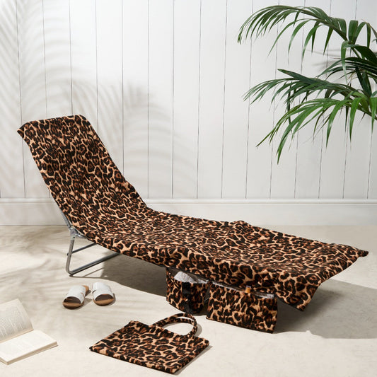 🏖️Limited Time Sale 50% OFF!🌞OHS Sun Lounger Towel with Pockets & Carry Bag🏖️Extra-Large Microfibre Beach Towel – Quick-Dry, Lightweight & Sand-Resistant☀️🇬🇧✨