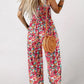 🏖️LAST DAY SALE: ONLY ￡14.99!!🌼Women’s Casual Print Sleeveless Overalls Jumpsuits