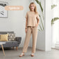 🌸New Arrival 50%OFF💖Women’s Summer Oversized Wide Leg Crop Pants Two Piece Outfits Set