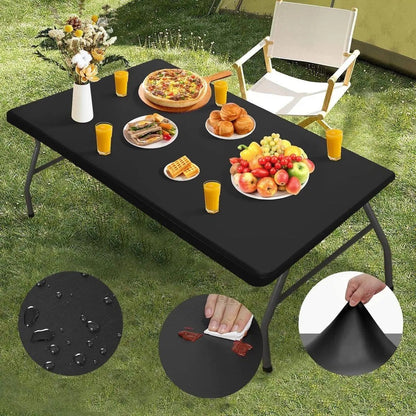 🌸 Limited Time Special Price ￡7.99!!✨Pack Stretch Fabric Table Top Cap Cover, fits 4ft/6ft/8ft Tables