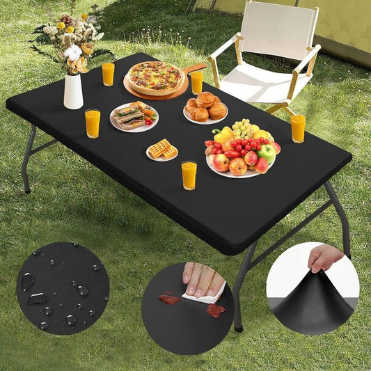 🌸 Limited Time Special Price ￡7.99!!✨Pack Stretch Fabric Table Top Cap Cover, fits 4ft/6ft/8ft Tables