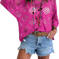 🥰Summer Sale-50% OFF💛Womens Bohemian-Inspired Beige Crochet Top With V-Neck