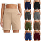 👖 50% OFF! ✨Women's High-Waisted Athletic Bermuda Shorts with Pockets – Running, Yoga, Summer Casual Activewear
