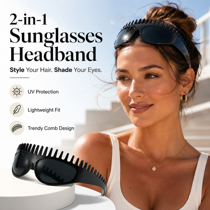 ⏳Limited-time 50% off⏰Creative Comb Frame Square Sunglasses☀️– Light Luxury, UV Protection, Oversized Frame, Versatile & Streetwear Stylish! 🕶️