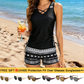 🔥Summer Sale 50% OFF🎁Women's Printed Tankini Swimsuit – 2-Piece Tummy Control Set 🌸