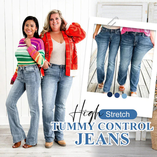 🎁Big Sale - 50% OFF💷High Stretch New Tummy Control Bootcut Jeans👖