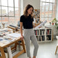 ⏳LIMITED OFFER 70%OFF🌞Women’s Fitted High-Waisted Zip-Pocket Trousers - 👖Lightweight, Breathable, Soft 26\"/27\" Ankle Pants with Zipper Pockets