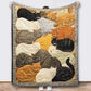 🎁LAST DAY SALE 50% OFF!  🐱💤 Cozy 9‑Panel Sleeping Cats Blanket – Ultra‑Soft Flannel, Reversible Design, Perfect for Sofa, Bed & Travel 🌙✨