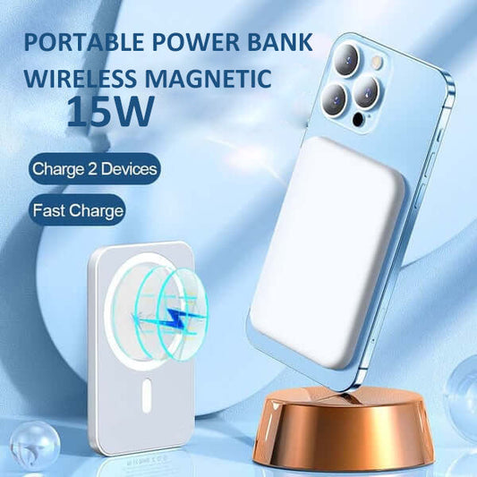 🎁Hot Sale 49% OFF🔥🔋15W Fast Charge Portable Wireless Magnetic Power Bank