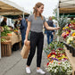 ⏳LIMITED OFFER 70%OFF🌞Women’s Fitted High-Waisted Zip-Pocket Trousers - 👖Lightweight, Breathable, Soft 26\"/27\" Ankle Pants with Zipper Pockets