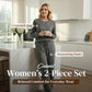 💓LAST DAY 50% OFF💓Women's Crew Neck Top & Drawstring Pants Set