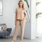 🌸New Arrival 50%OFF💖Women’s Summer Oversized Wide Leg Crop Pants Two Piece Outfits Set