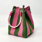 🏆👜 Limited Time Special Price ￡8.99!!✨Boho Striped Knit Bucket Handbag for Women – Handmade Summer Beach Shoulder Bag