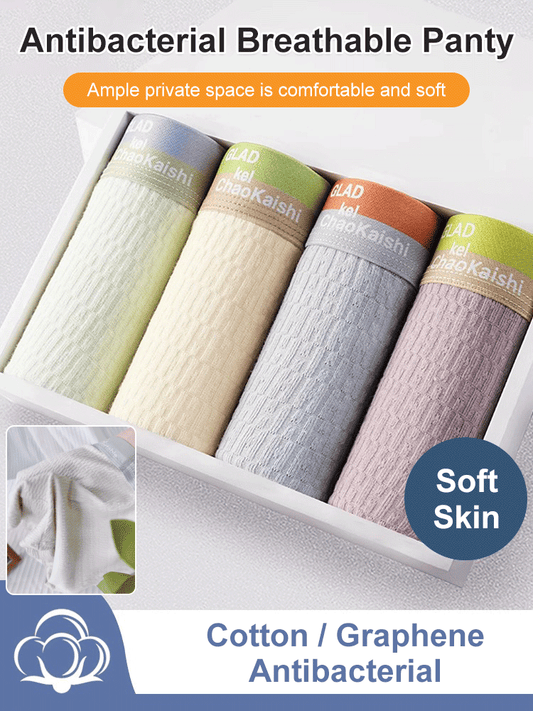 🔥Hot Sale 49% OFF🔥🎉Bubble Cotton Men's Boxer Briefs Antibacterial Breathable Sweat Absorbent🎉