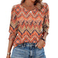 Women Dressy Casual 3/4 Length Sleeve Womens Tops with Smocked Cuffs