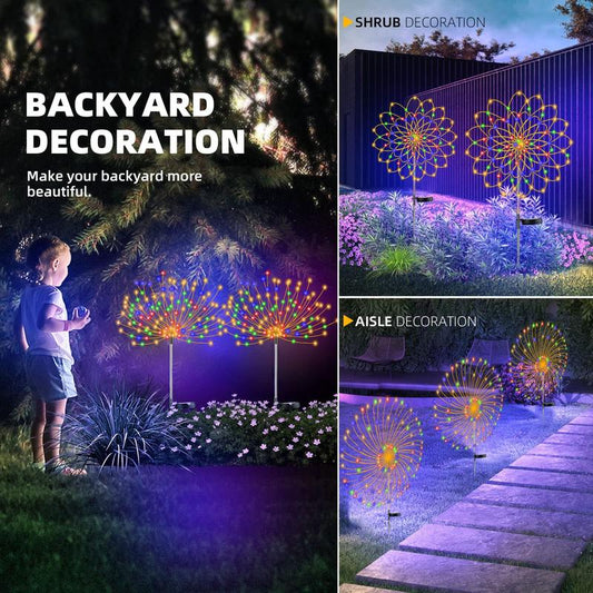 💥Last Day Special Sale 50% OFF💝✨Waterproof Solar Garden Fireworks Lamp