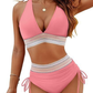 ⏰Last Day Promotion 60% OFF⏳2025 High Waisted Tummy Control Color Block Bikini Sets