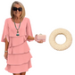 🎁LAST DAY  50% OFF! Women's Elegant Layered Ruffle Sleeve Dress – Effortless Style for Every Occasion 💃