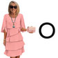 🎁LAST DAY  50% OFF! Women's Elegant Layered Ruffle Sleeve Dress – Effortless Style for Every Occasion 💃