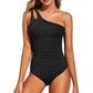 ⛱️LAST DAY SPECIAL PRICE: ￡12.99!!💖One Shoulder One Piece Swimsuit For Women Tummy Control Bathing Suit🩱