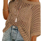 💥2026 Summer Hot Sale 50% OFF💥Women's Summer Scoop Neck Short-Sleeve Sweater Casual Crochet Hollow Out Knit Top