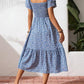 🤩2026 Summer Hot Sale 50% OFF!💖Square Neck Floral Midi Dress – Smocked Bodice, Flowy Tiered Skirt, Romantic