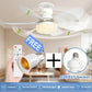 ⏰LAST DAY SALE ONLY￡16.99 with Socket!!🎁🔥SmartBreez™ PRO 40W LED Ceiling Fan Light – 20.5” Ultra-Quiet with Remote 🎯 | E27 + FREE B22 Adapter 🔌 | For Bedroom 😴, Kitchen 👩‍🍳 & Garage 🛠️ – UK Ready! 🇬🇧