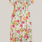 ⏰⏰Summer Hot Sale 70% OFF💃Floral Smocked Square Neck Midi Dress with Pockets