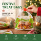 💖LAST DAY SALE ONLY ￡6.99!!🎁Easy Fill, Easy Seal🎄 Festive Self-Seal Treat Bags – Santa & Snowman Print | Resealable, Food-Safe & Perfect for Cookies, Chocolates & Little Gifts 🎅⛄