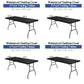 🌸 Limited Time Special Price ￡7.99!!✨Pack Stretch Fabric Table Top Cap Cover, fits 4ft/6ft/8ft Tables