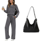 💓LAST DAY 50% OFF💓Women's Crew Neck Top & Drawstring Pants Set