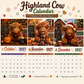 ✨️Surprise 60% Off！🐮May 2027 bring you booming luck！🔥2027 Funny Highland Cow Wall Calendar | A4 Hanging Calendar |