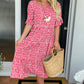 🎁2025 Big Sale 49% OFF🎁Round Neck Polka Dot Print Midi Dress