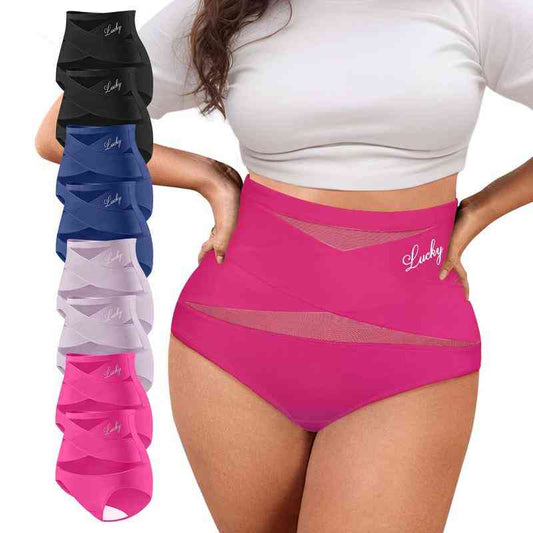 💖💖Last Day-Buy 1 Get 3 Packs💖Plus-Size High-Waist Cross Tummy Control Panties