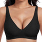🔥Limited Special Sale 60% OFF!💕 Jelly Wireless Womens Comfortable Wireless Bras Push Up Bralettes Seamless Tshirts Bras Deep V Everyday Bras